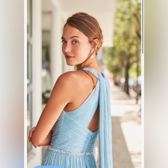 Montage by Mon Cheri Light Blue Shimmer d Formal Dress - Picture 2 of 7